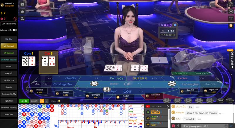 Game baccarat sẽ phân định riêng biệt người chia bài và người chơi